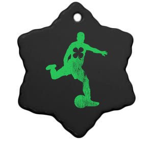 Soccer Shamrock St Patrick's Day Irish Saint Paddy's Meaningful Gift Ceramic Star Ornament