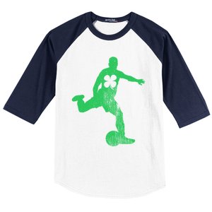 Soccer Shamrock St Patrick's Day Irish Saint Paddy's Meaningful Gift Baseball Sleeve Shirt