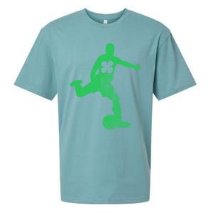 Soccer Shamrock St Patrick's Day Irish Saint Paddy's Meaningful Gift Sueded Cloud Jersey T-Shirt