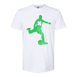 Soccer Shamrock St Patrick's Day Irish Saint Paddy's Meaningful Gift Softstyle CVC T-Shirt