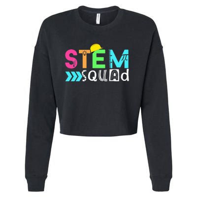 STEM Squad Science Technology for Math Teacher Cropped Pullover Crew