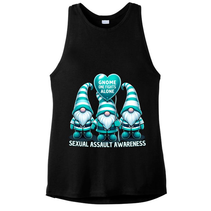 Supporting Survivors Sexual Assault Awareness Month Design Gift Ladies PosiCharge Tri-Blend Wicking Tank