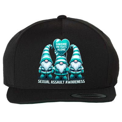 Supporting Survivors Sexual Assault Awareness Month Design Gift Wool Snapback Cap