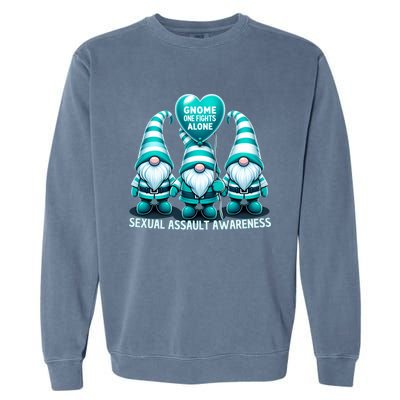 Supporting Survivors Sexual Assault Awareness Month Design Gift Garment-Dyed Sweatshirt