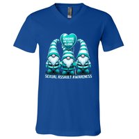 Supporting Survivors Sexual Assault Awareness Month Design Gift V-Neck T-Shirt