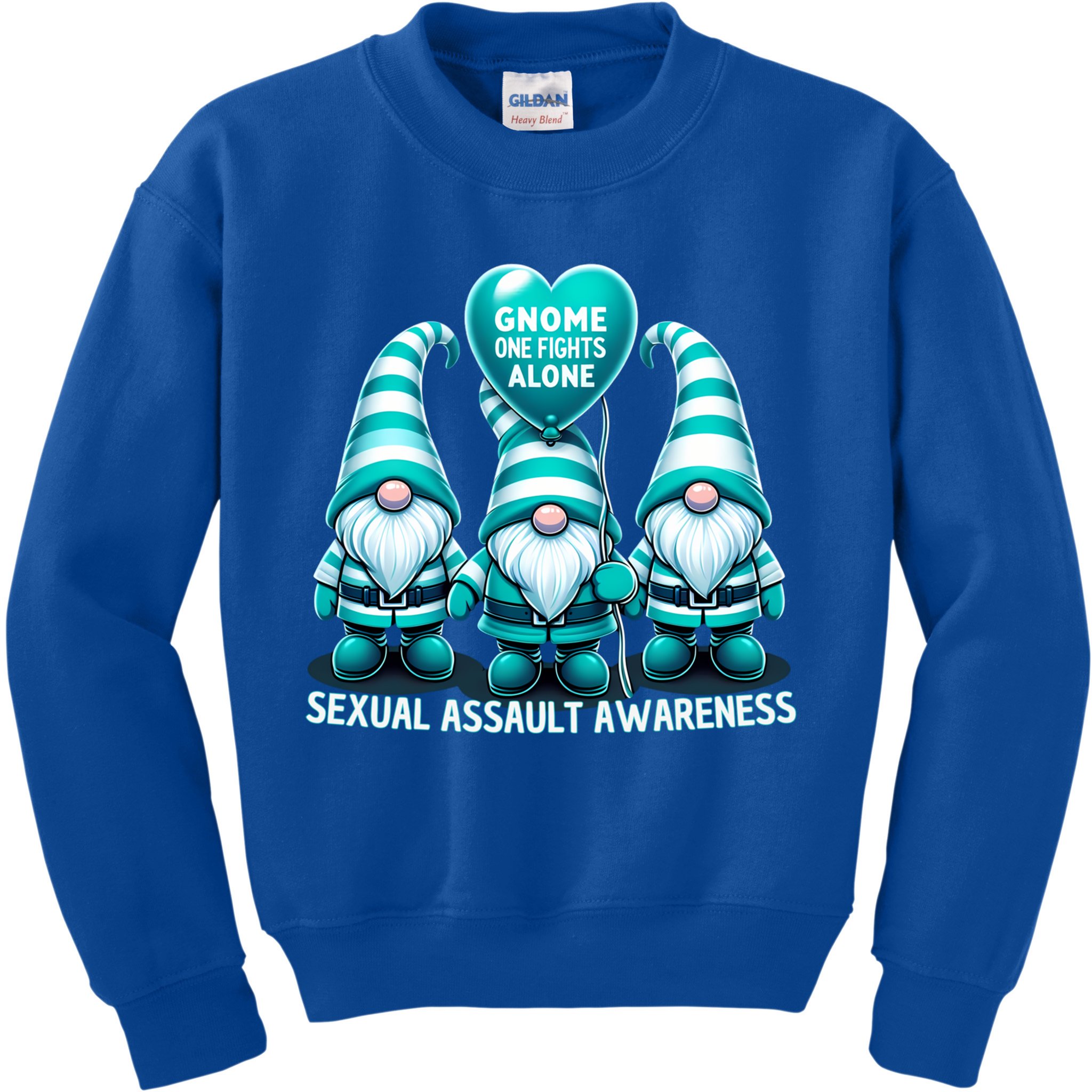 Supporting Survivors Sexual Assault Awareness Month Design Gift Kids Sweatshirt