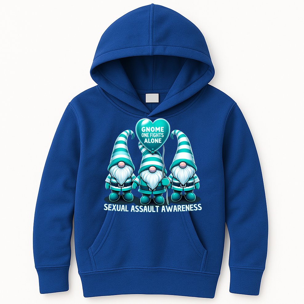 Supporting Survivors Sexual Assault Awareness Month Design Gift Kids Hoodie