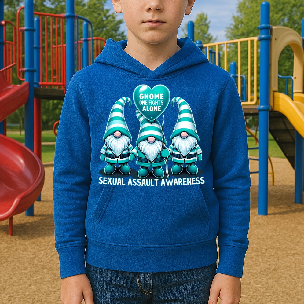 Supporting Survivors Sexual Assault Awareness Month Design Gift Kids Hoodie