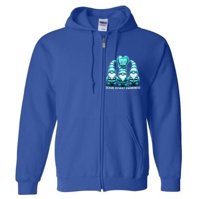 Supporting Survivors Sexual Assault Awareness Month Design Gift Full Zip Hoodie