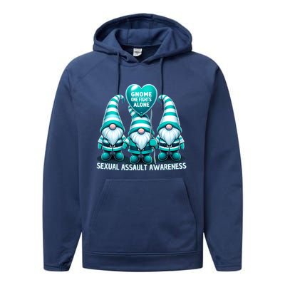 Supporting Survivors Sexual Assault Awareness Month Design Gift Performance Fleece Hoodie