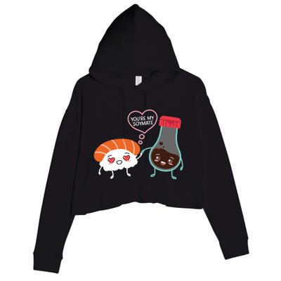 Soymate Soy Sauce Japanese Sushi Couples Chef Foodie Gift Crop Fleece Hoodie