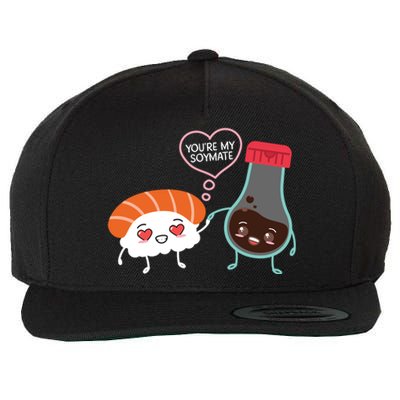 Soymate Soy Sauce Japanese Sushi Couples Chef Foodie Gift Wool Snapback Cap