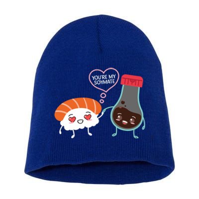 Soymate Soy Sauce Japanese Sushi Couples Chef Foodie Gift Short Acrylic Beanie