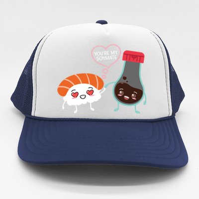 Soymate Soy Sauce Japanese Sushi Couples Chef Foodie Gift Trucker Hat