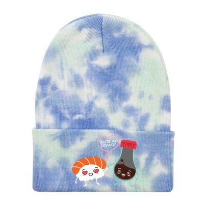 Soymate Soy Sauce Japanese Sushi Couples Chef Foodie Gift Tie Dye 12in Knit Beanie