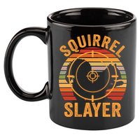 Squirrel Slayer Squirrel Hunting Gift 11oz C Handle Ceramic Mug