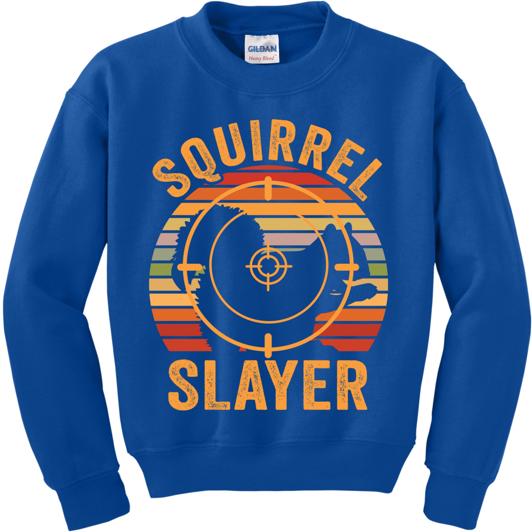 Squirrel Slayer Squirrel Hunting Gift Kids Sweatshirt