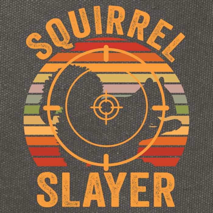 Squirrel Slayer Squirrel Hunting Gift Cotton Canvas Backpack