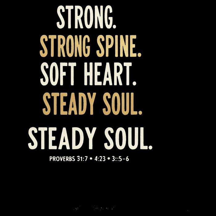 Strong Spine Soft Heart Steady Soul Bible Verse 16 in Basic Backpack