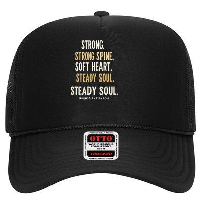 Strong Spine Soft Heart Steady Soul Bible Verse Hat
