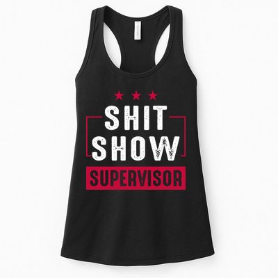 Shit Show Supervisor Funny Mom Boss Manager Teacher Gift Womens Tank Top