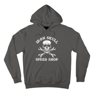 Skull Speed Shop Distressed Skull Crossed Wrenches Hoodie