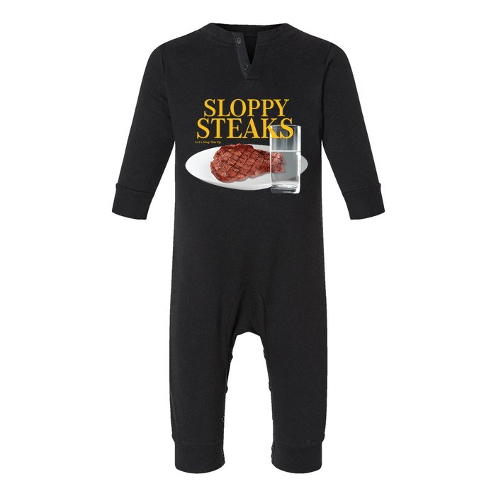 Sloppy Steaks Infant Fleece One Piece