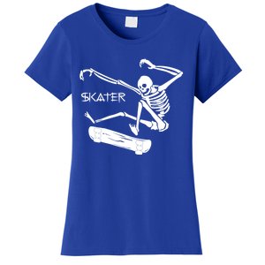 Skateboarding Skeleton Skater Gift Women's T-Shirt