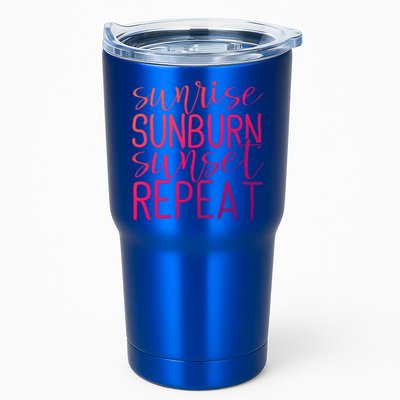 Sunrise Sunburn Sunset Repeat Tank Funny Summer Casual Gift Tumbler