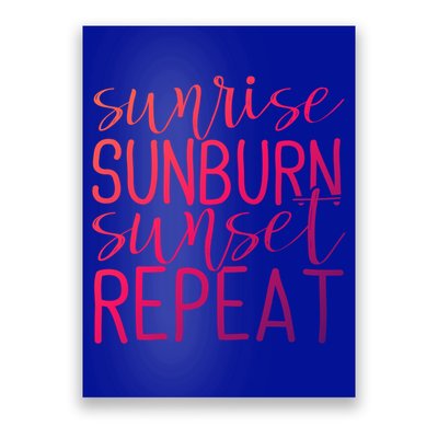 Sunrise Sunburn Sunset Repeat Tank Funny Summer Casual Gift Poster