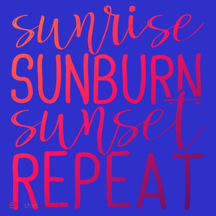 Sunrise Sunburn Sunset Repeat Tank Funny Summer Casual Gift Women's V-Neck T-Shirt