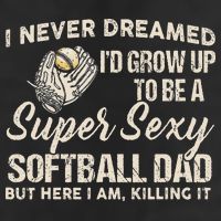Super Sexy Softball Dad Funny 7 Panel Mesh Trucker Snapback Hat