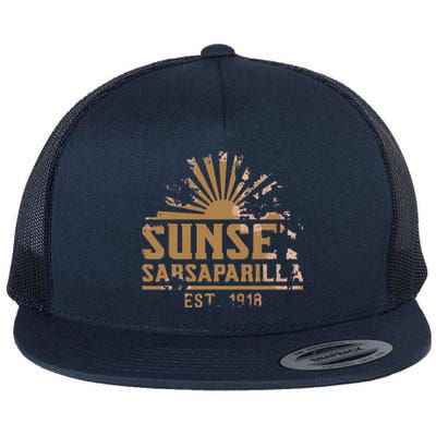 Sunset Sarsaparilla Flat Bill Trucker Hat