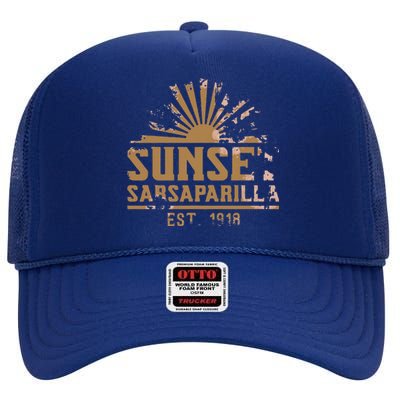 Sunset Sarsaparilla High Crown Mesh Back Trucker Hat