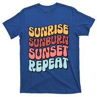 Sunrise Sunburn Sunset Repeat Vacation Retro Gift T-Shirt