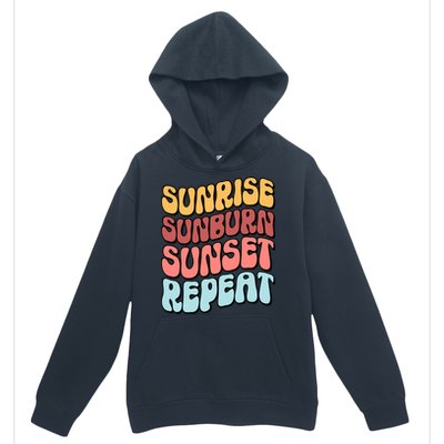 Sunrise Sunburn Sunset Repeat Vacation Retro Gift Urban Pullover Hoodie