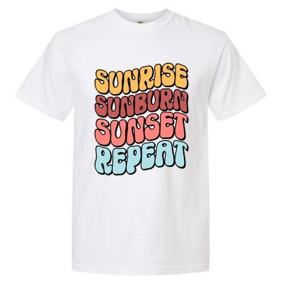 Sunrise Sunburn Sunset Repeat Vacation Retro Gift Garment-Dyed Heavyweight T-Shirt