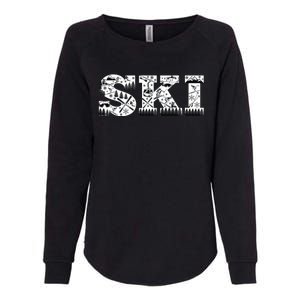 Ski Snowboard Skiing Snowboarding Lover Skier Gift Tee Gift Womens California Wash Sweatshirt