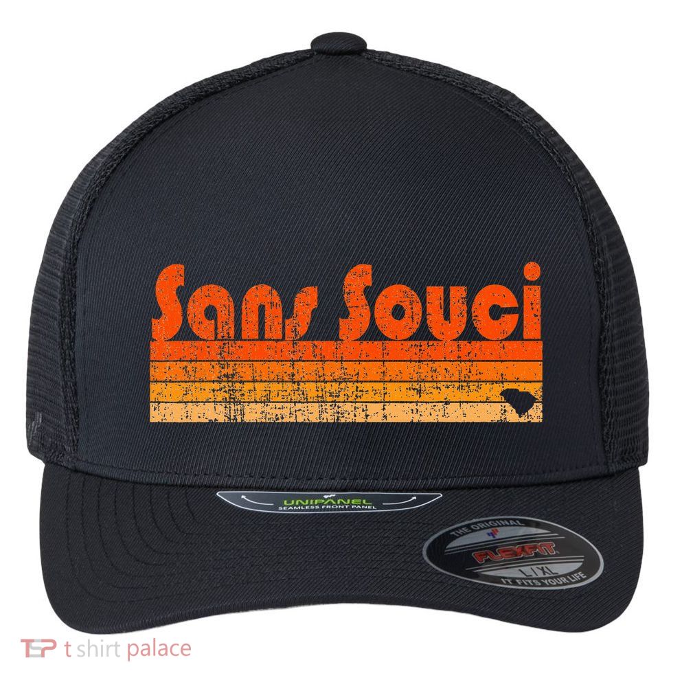Sans Souci Sc Retro 80s Style Flexfit Unipanel Trucker Cap