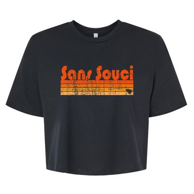 Sans Souci Sc Retro 80s Style Bella+Canvas Jersey Crop Tee