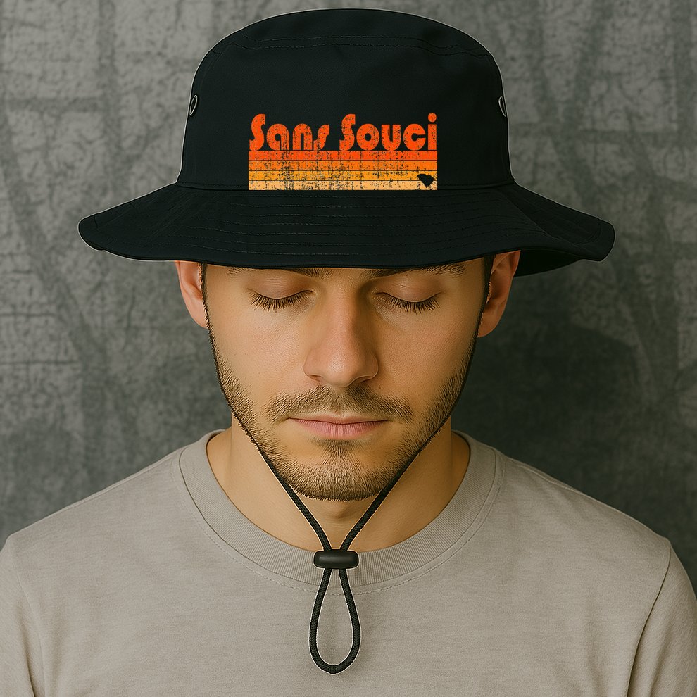 Sans Souci Sc Retro 80s Style Bucket Hat