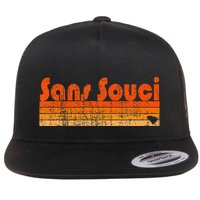 Sans Souci Sc Retro 80s Style Flat Bill Trucker Hat