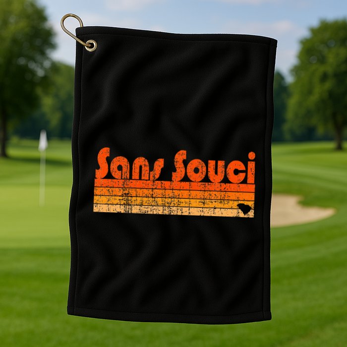 Sans Souci Sc Retro 80s Style Golf Towel