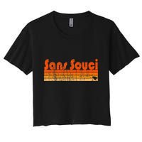 Sans Souci Sc Retro 80s Style Women's Crop Top Tee