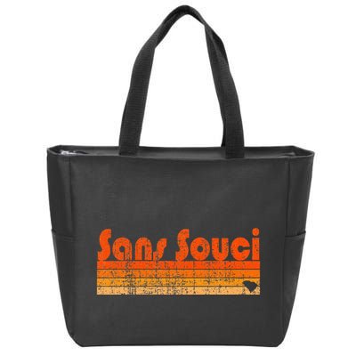 Sans Souci Sc Retro 80s Style Zip Tote Bag