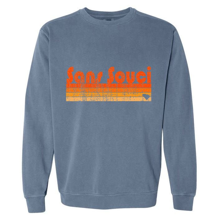 Sans Souci Sc Retro 80s Style Garment-Dyed Sweatshirt