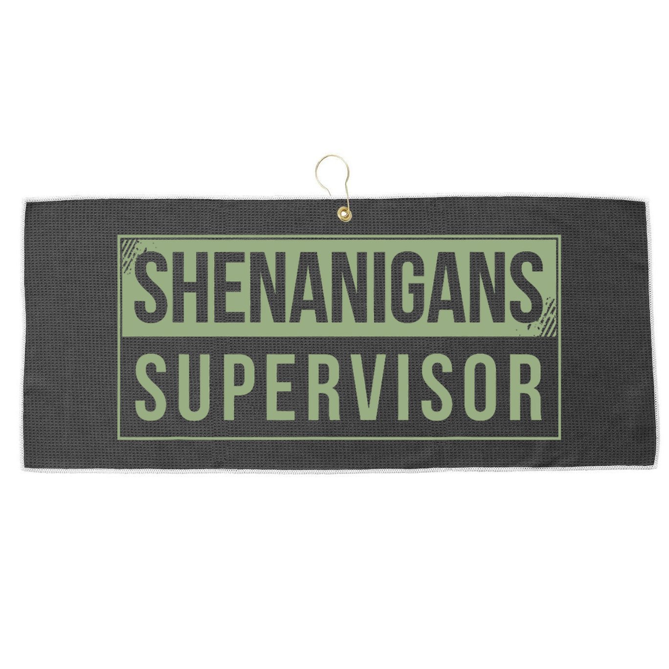 Shenanigans Supervisor Large Microfiber Waffle Golf Towel