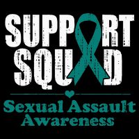Support Squad Sexual Assault Awareness Month Teal Ribbon Premium T-Shirt