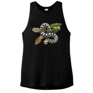 Snakes Snake Species Herpetology Ladies PosiCharge Tri-Blend Wicking Tank