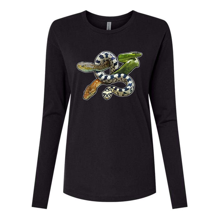 Snakes Snake Species Herpetology Womens Cotton Relaxed Long Sleeve T-Shirt